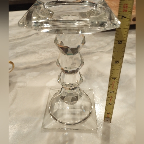 Lead Crystal Candle Pedistal - Picture 2 of 7